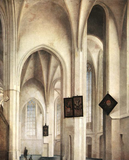 Interior of the St Jacob Church in Utrecht